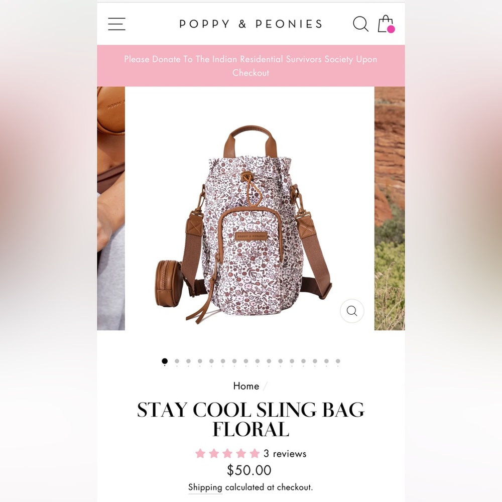 🌸 Poppy & Peonies Stay Cool Sling Floral 🌺